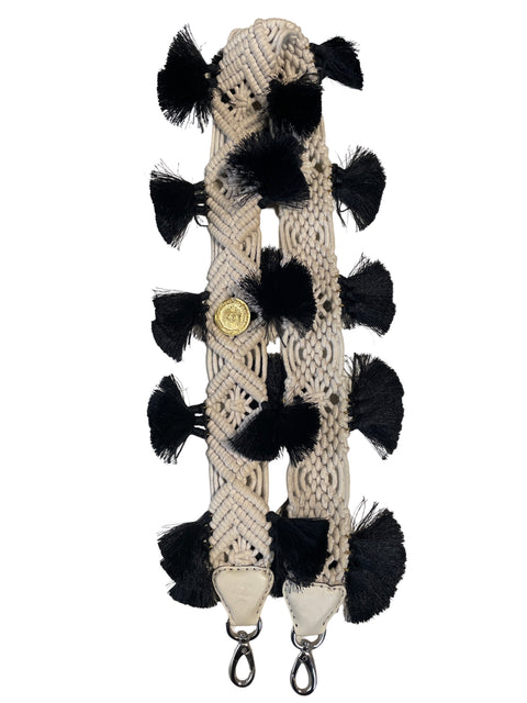 Straps Guanábana Handmade Pompones Beige - Talla U