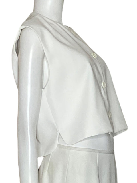 Chaleco Zara Recto Blanco - Talla L