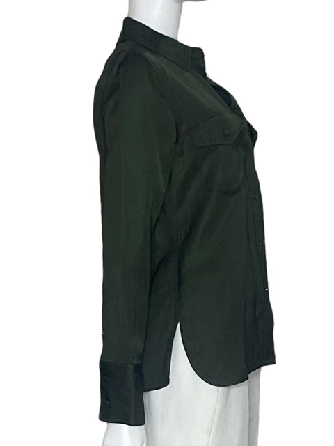 Camisa Madewell de Viscosa Verde - Talla 6