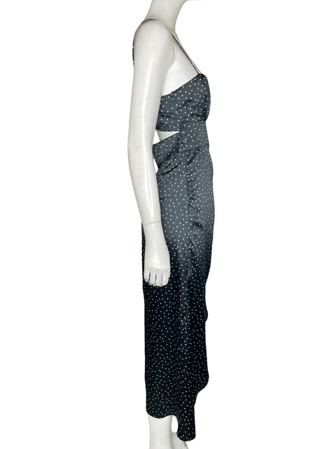 Vestido Zara Satinado Lunares Negro - Talla S