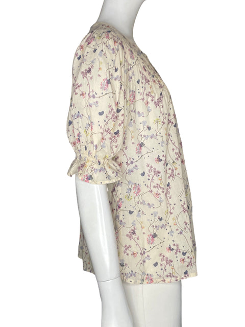 Blusa Ba&sh Estampado Floral Beige - Talla 0