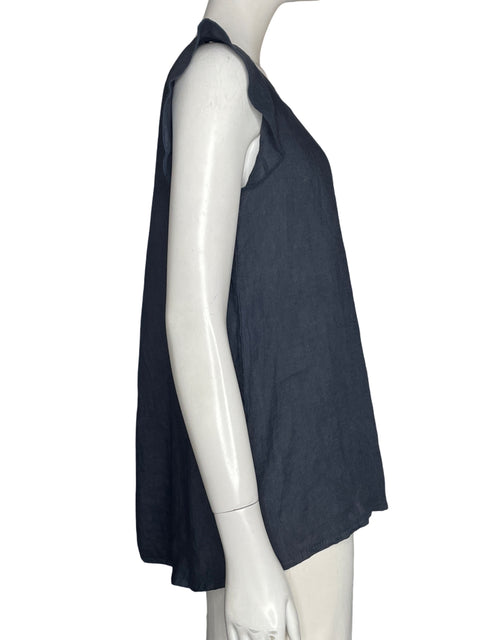Blusa Terzo Millennio de Lino Cuello redondo Azul - Talla S