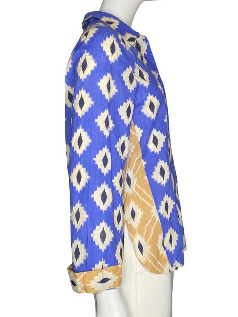 Blusa Zara Manga larga Estampado Azul - Talla XS