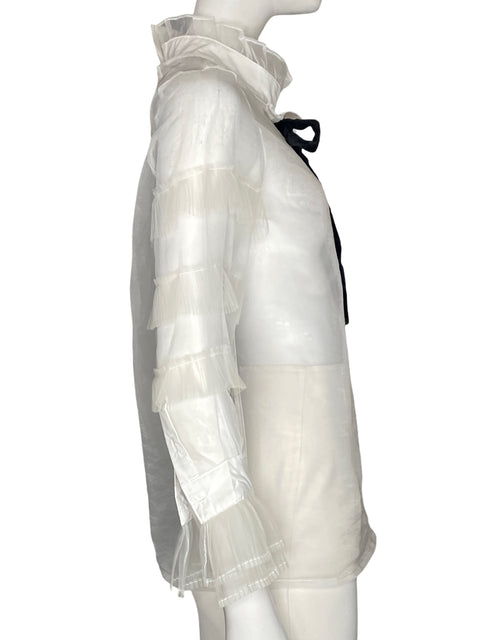 Blusa Via Vai Vuelos lazo Blanco - Talla S
