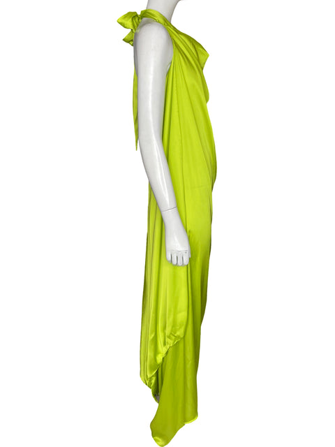Vestido Baobab Maxi Satinado Verde - Talla M