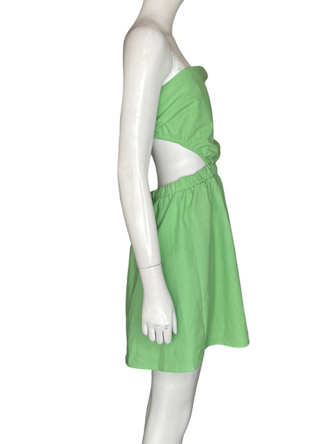 Vestido Petal & Pup de Algodón Midi Strapless Verde - Talla S