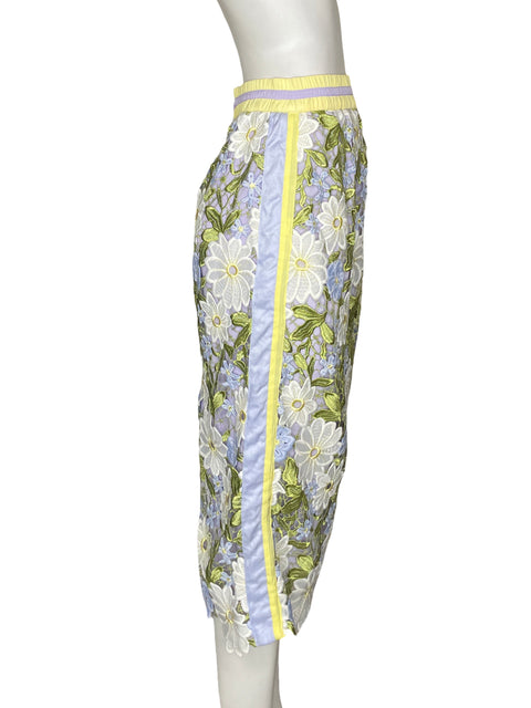 Falda Current Air Troquelado Floral Morado - Talla S