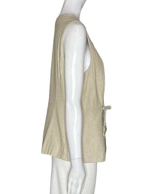 Blusa Old Navy de Lino Cruzado Sin mangas Beige - Talla L