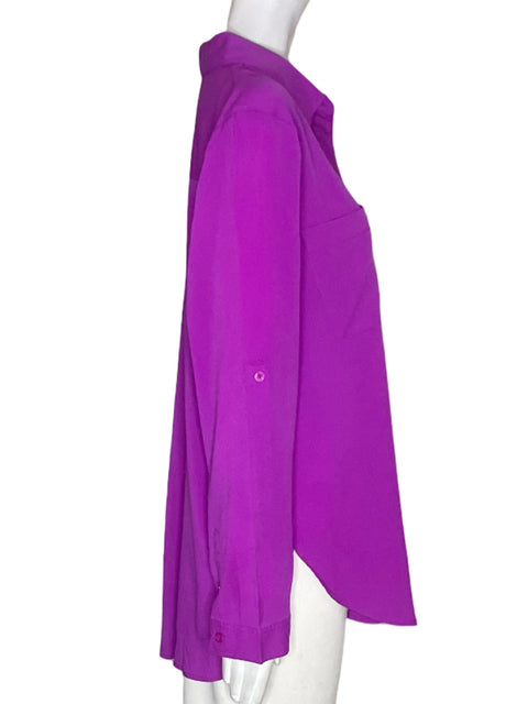 Camisa Atenttion Liso Botones Morado - Talla XL
