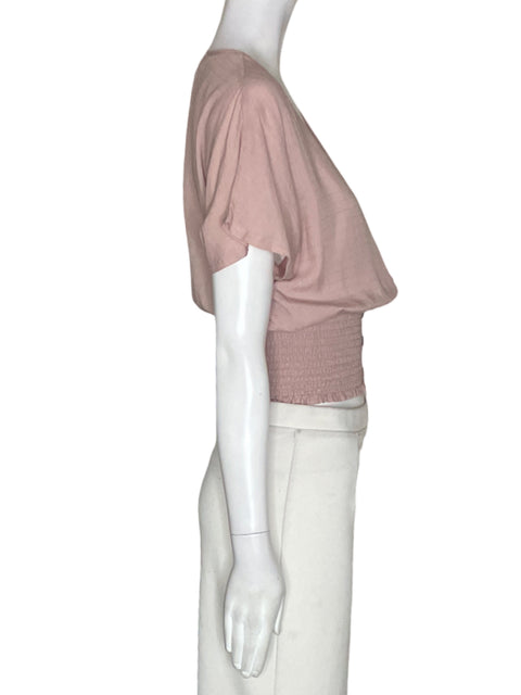 Blusa Planet Gold Liso Manga corta Beige - Talla S