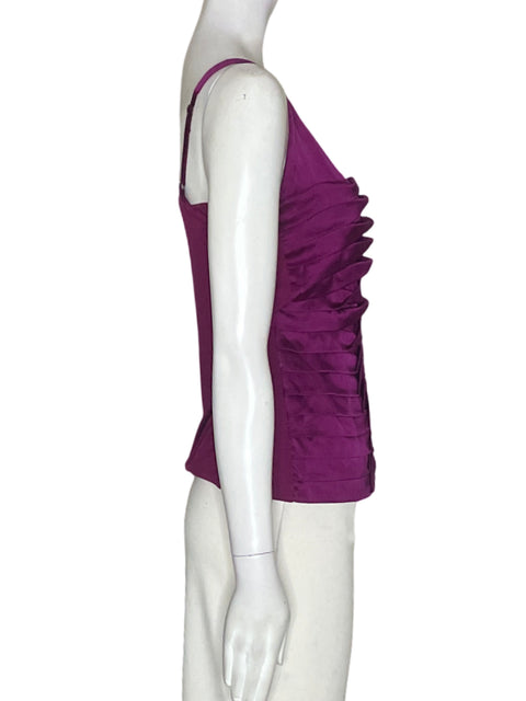 Blusa Cache Plisado Liso Morado - Talla S