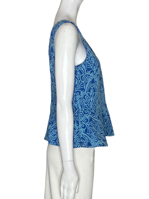 Blusa Bebe de Algodón Estampado Tiras Azul - Talla L
