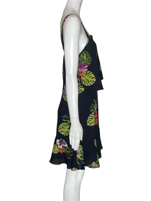 Vestido Coco+carmen Estampado Floral Negro - Talla S