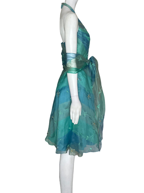 Vestido Chetta B Halter Chal Verde - Talla 2