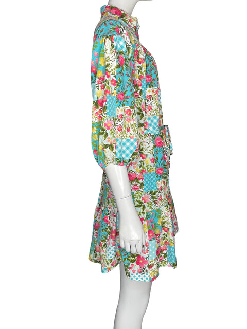 Vestido Mulla Manga larga Estampado Azul - Talla M