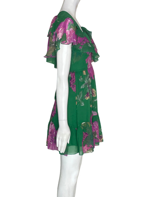 Vestido Asos Estampado Mini Verde - Talla 6