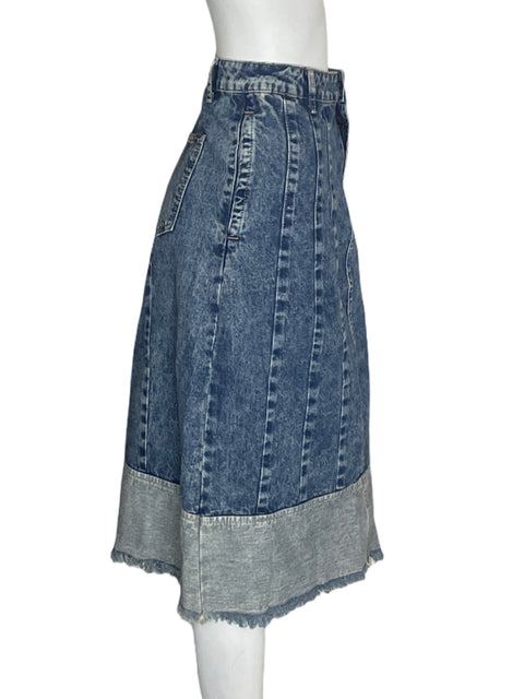 Falda Moon Kara Corte a Liso Azul - Talla 12