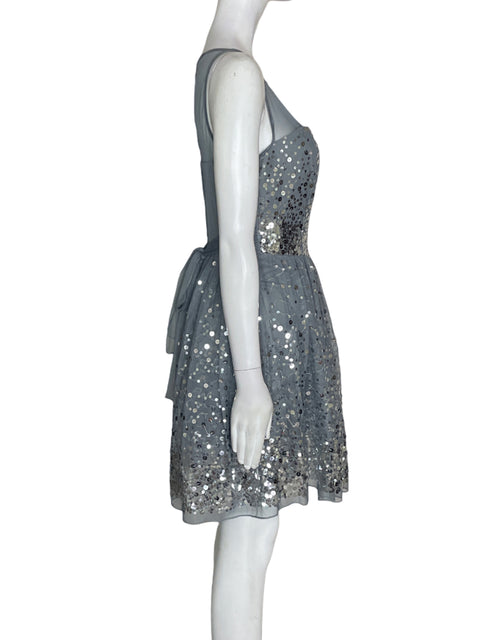 Vestido Rubyrox Lentejuelas Midi Plateado - Talla 6