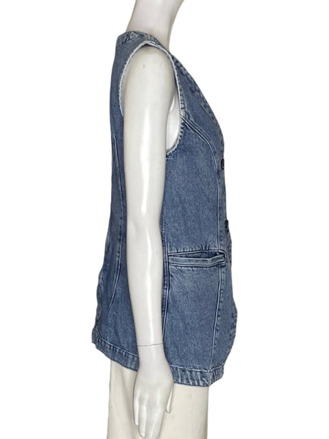 Chaleco Gap Cuello v Sin mangas Azul - Talla S