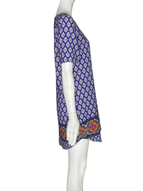 Vestido New Tower Estampado Mini Azul - Talla S