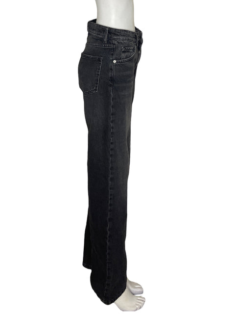 Pantalón Massimo Dutti Recto Wide-leg Negro - Talla 34