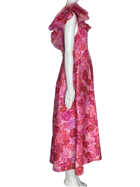 Vestido Aje Cuello v Ruchas Rosado - Talla 10