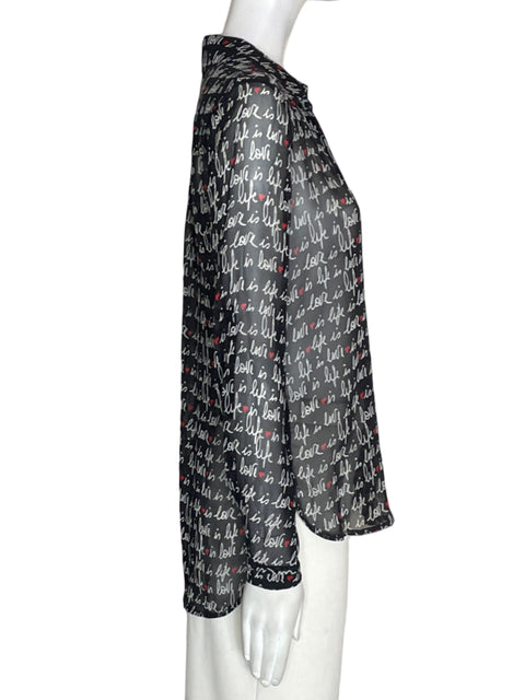 Camisa Diane Von Furstenberg Estampado Manga larga Negro - Talla 2