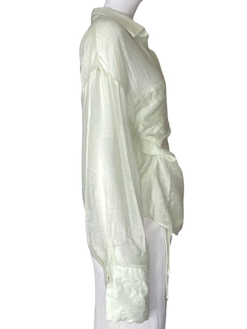 Blusa Mango Cruzado Cuello v Verde - Talla L