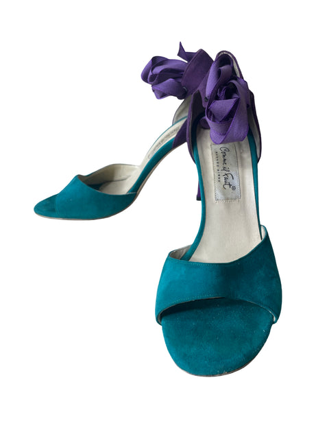Tacón Comme Il Faut Tiras Romanas Morado - Talla 39