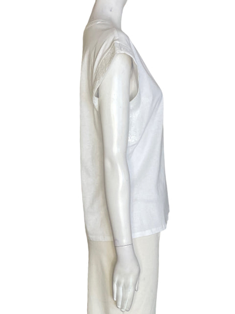 Blusa Sprinfield de Algodón Liso Lentejuelas Blanco - Talla S