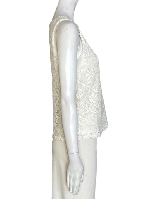 Blusa Sprinfield Encaje Sin mangas Blanco - Talla S