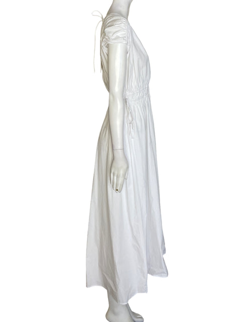Vestido Tesoro Tps de Algodón Cuello v Maxi Blanco - Talla S