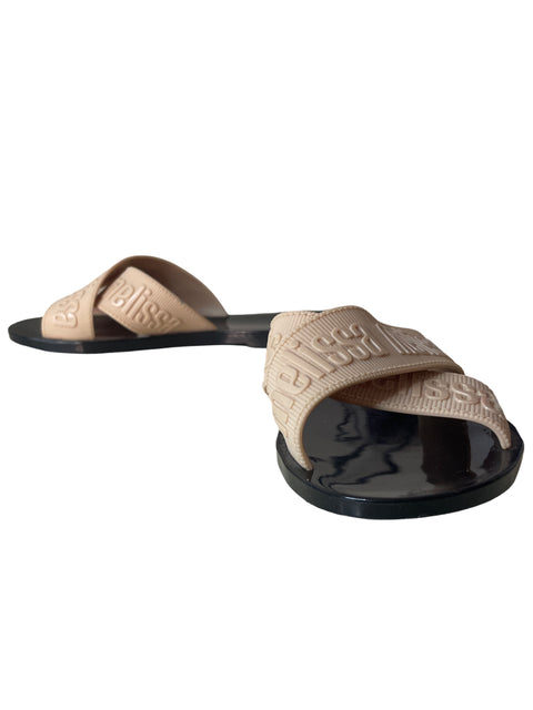 Sandalia Melissa Tiras Suela de goma Beige - Talla 6