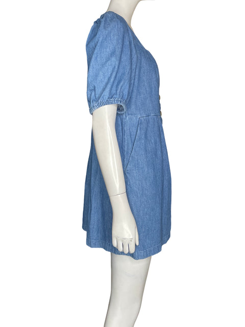Vestido Old Navy de Algodón Mangas abullonadas Denim Azul - Talla M