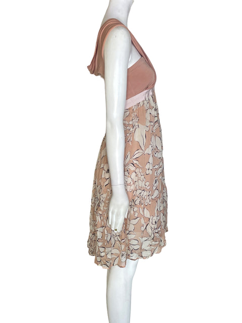Vestido Pinko de Seda Cruzado Suelto Rosado - Talla 42