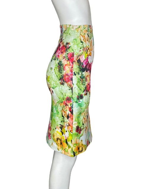 Falda Silvia Tcherassi Midi Estampado Amarillo - Talla M