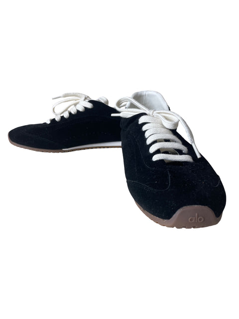 Zapatilla Alo Gamuza Cordones Negro - Talla 41
