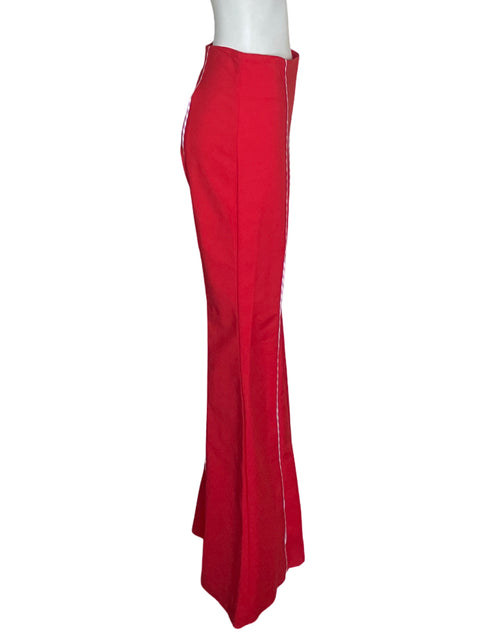 Pantalón Olga Lucia Cortez Ajustado Palazo Rojo - Talla S