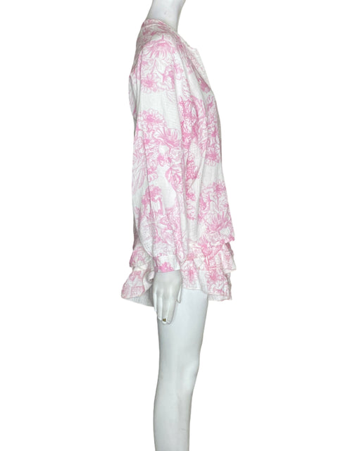 Conjunto Made In Italy de Algodón Blusa/short Ruchas Rosado - Talla S
