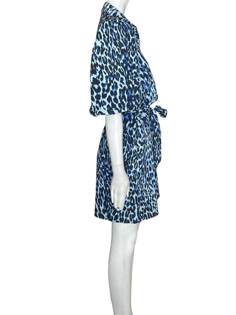 Vestido Benveo Animal print Abullonado Azul - Talla S