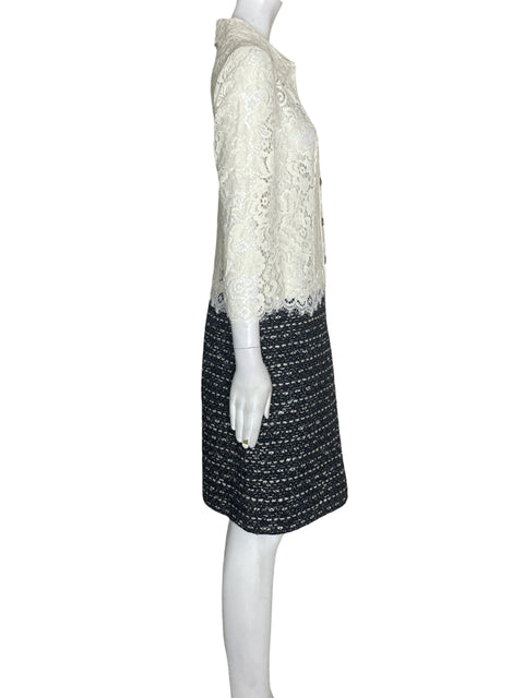 Vestido Luisa Spagnoli de Algodón Encaje Manga larga Blanco - Talla 42