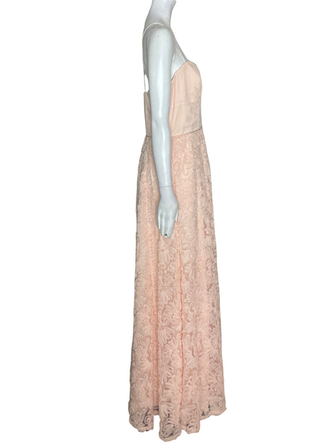 Vestido De Fiesta Aidan Mattox Tiras Apliques Rosado - Talla 12