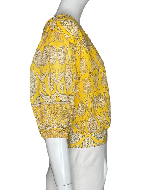 Blusa Flying Tomato Off-shoulder Estampado Amarillo - Talla S