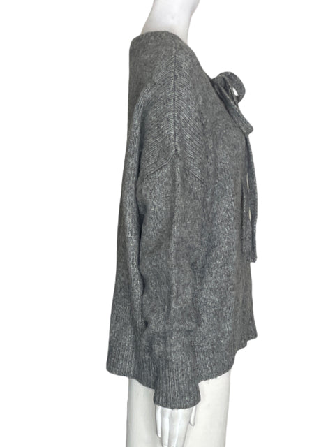 Abrigo Zara Manga larga Cuello redondo Gris - Talla L