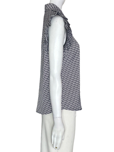 Blusa Camila Ruchas Estampado Negro - Talla 2