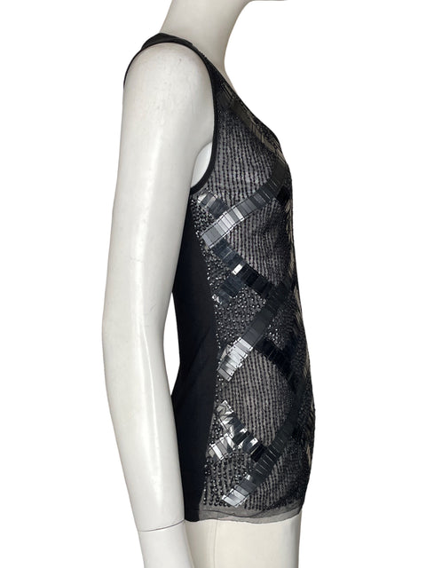 Blusa Tesoro Tps Apliques Lentejuelas Azul - Talla S