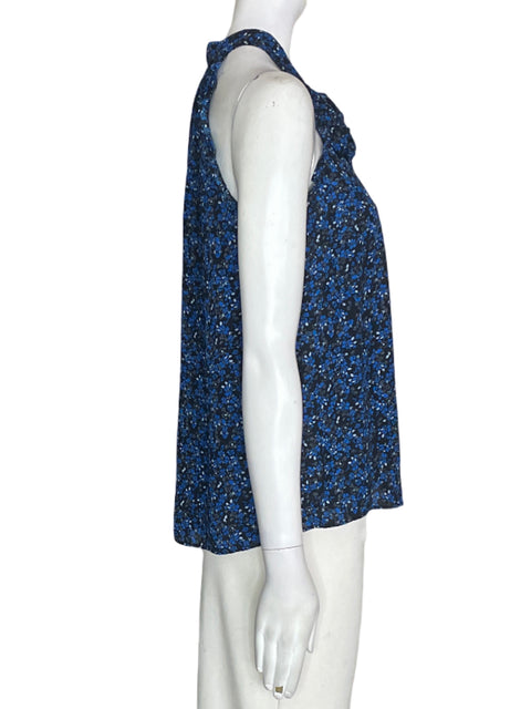 Blusa Parker Halter Estampado Azul - Talla S