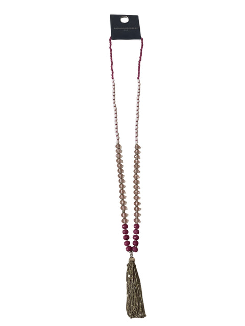 Collar Banana Republic Pedreria Flecos Rosado - Talla U