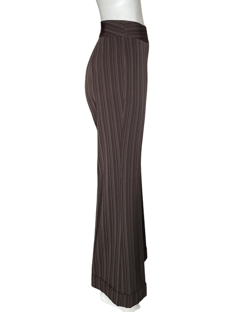 Pantalón Armi Rayas Palazzo Marrón - Talla 10