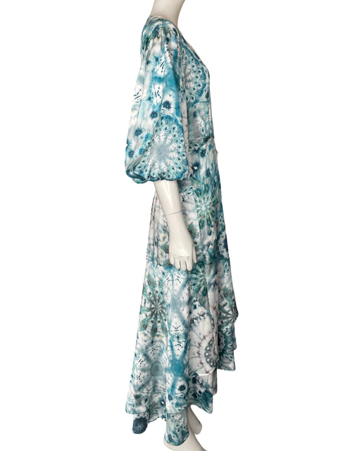 Vestido Alexis Mangas abullonadas Azul - Talla L